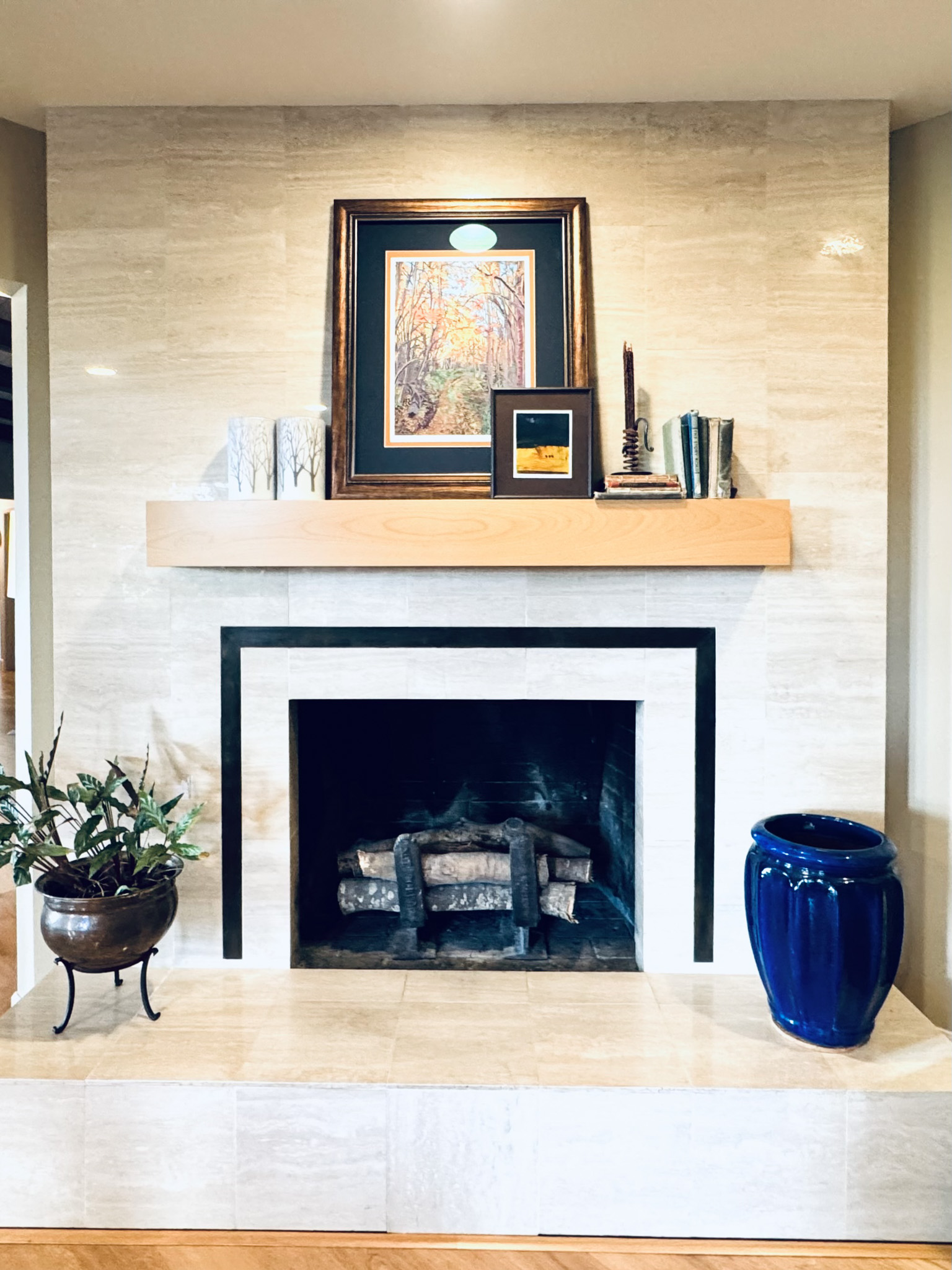 Marble fireplace